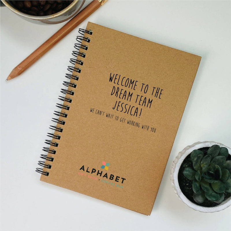 Personalised Message and Company Logo Notebook