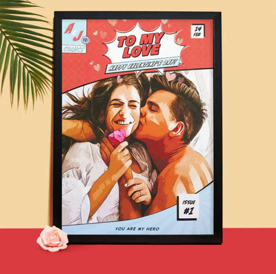 Personalised Valentine's Day Comic Poster