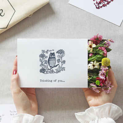 'Thinking of You' Fresh Flower Botanical Posy Gift Box