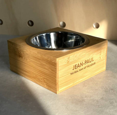 Personalised Wooden Animal Bowl Holders