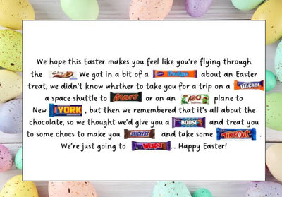 Easter Chocolate Poem Novelty Gift Box