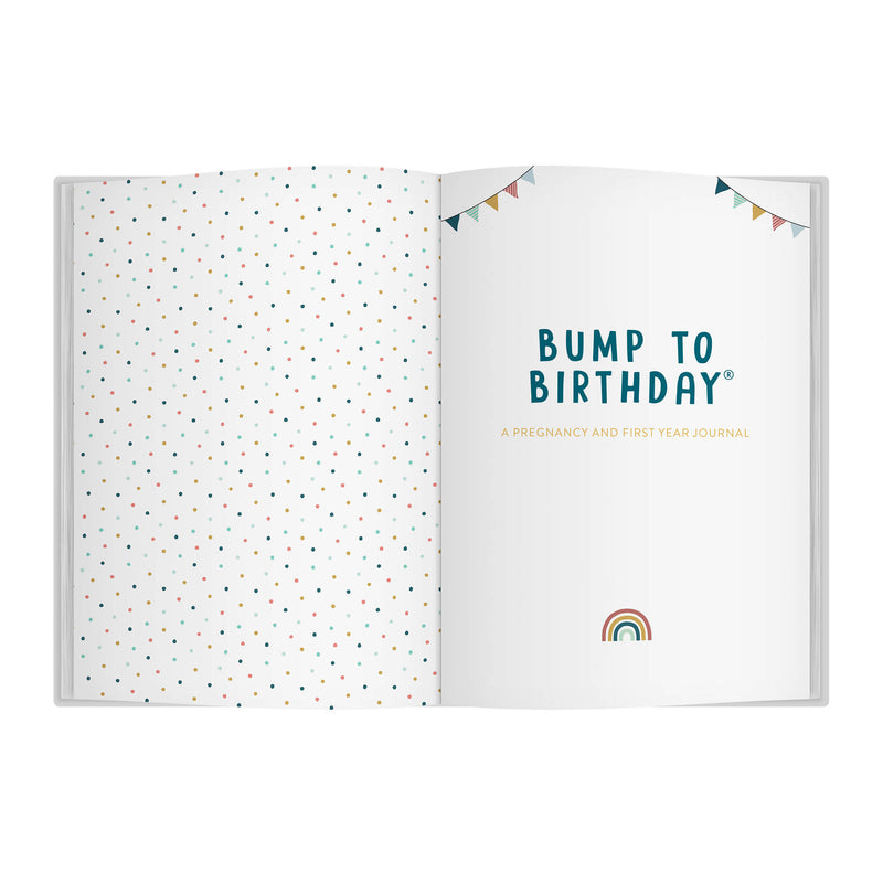 Bump to Birthday, pregnancy and first year journal (foil & fabric)