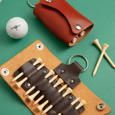 Personalised Leather Golf Tee Case - "T-Frog"