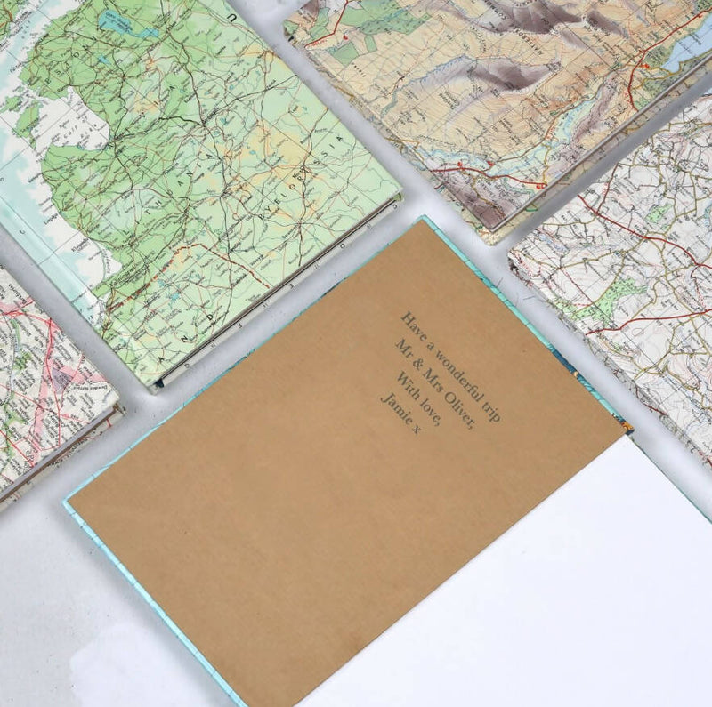 Personalised Map Location Note Book Journal