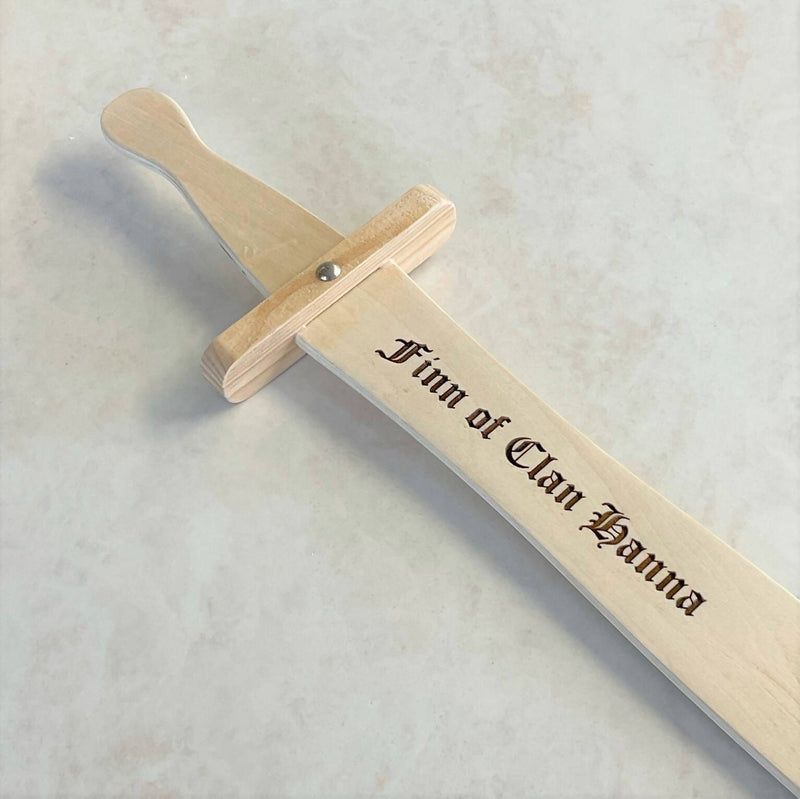 Personalised Kids Wooden Sword