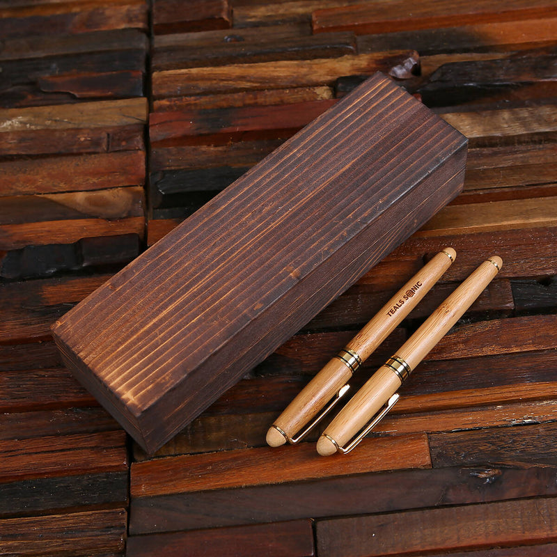 Executive Wood Capped Pen Set With Keepsake Box