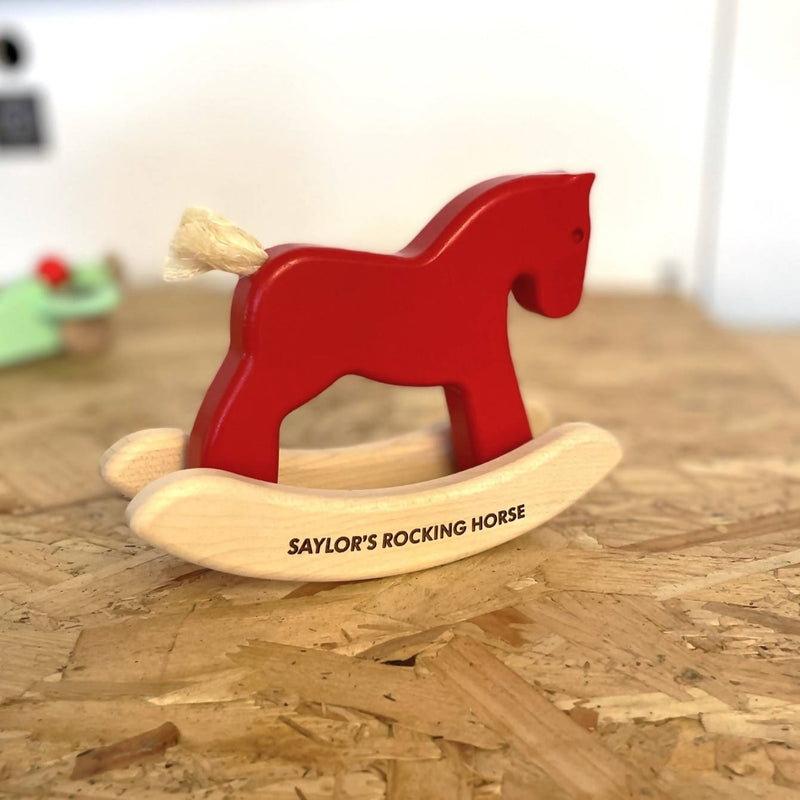 PERSONALISED WOODEN ROCKING HORSE