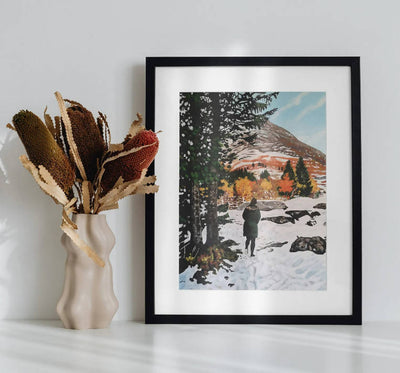 Norway Snow Scene Original Painting & A4/A3 Giclée Print