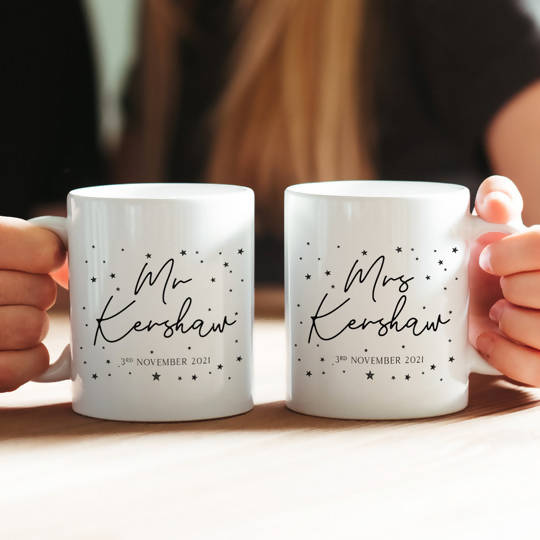 Personalised Married Couple Mug Set