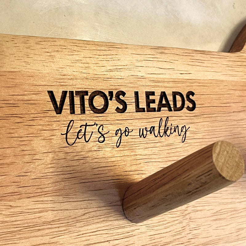 PERSONALISED WOODEN DOG ACCESSORY HOLDER