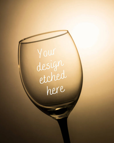 Bespoke Etched White/Red Wine Glasses