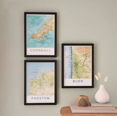 Personalised Cornwall Map A4 Prints