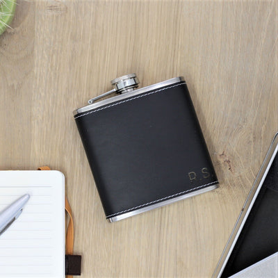 Personalised Leather Hip Flask