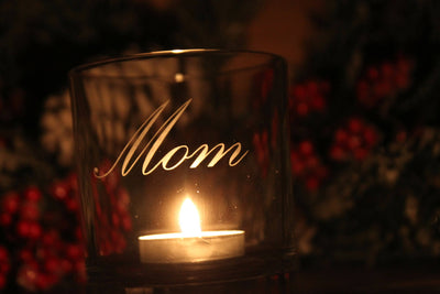 Etched Candle Holder