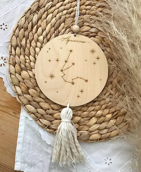 Personalised Wooden Star Sign Decor