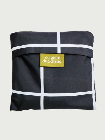 Black Grid Reusable Bag