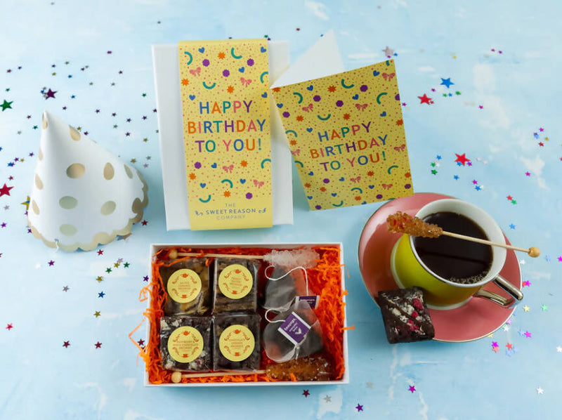 Happy Birthday Confetti Vegan Afternoon Tea For Two Gift