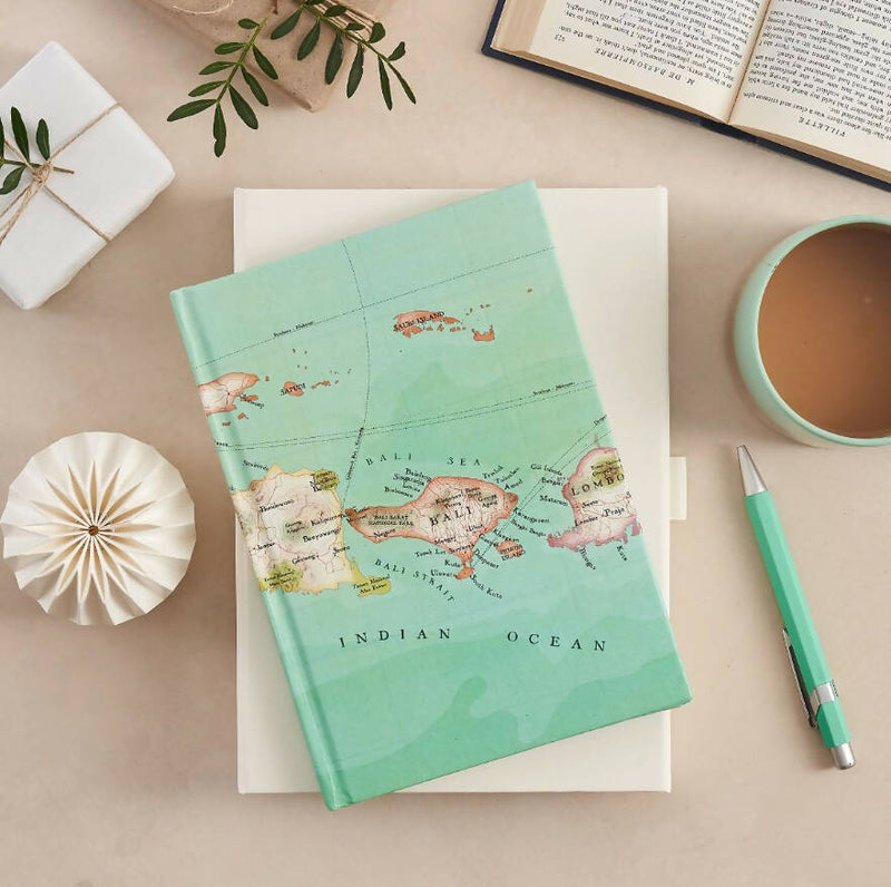 Personalised Map Location Note Book Journal