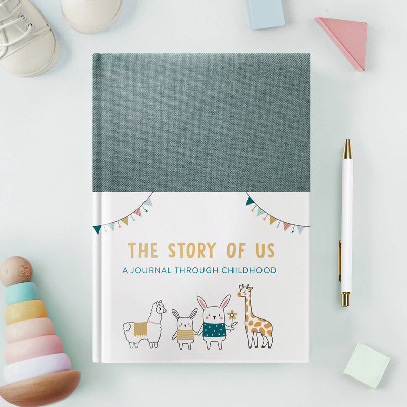 The Story Of Us journal childhood to eighteen journal (foil & fabric)