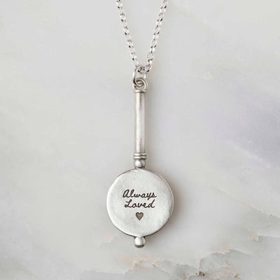 Personalised Sterling Silver Necklace Engraved With Three Initials