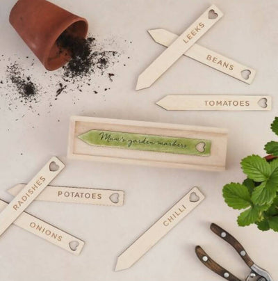 Personalised Box Of Veg and Herb Plant Markers