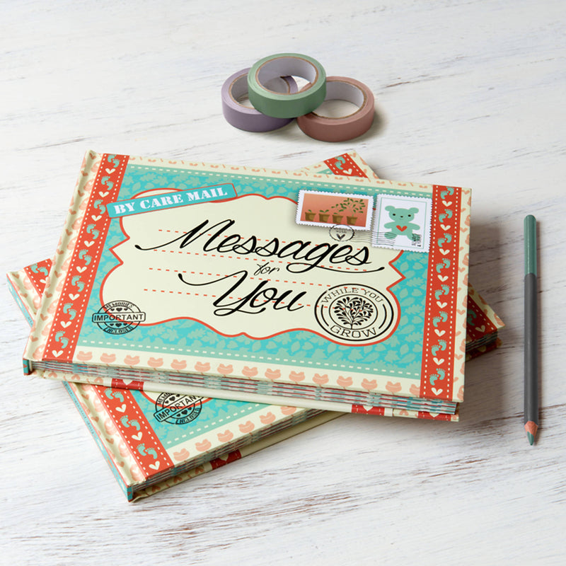 Messages For You While You Grow hand-illustrated envelopes and notepaper