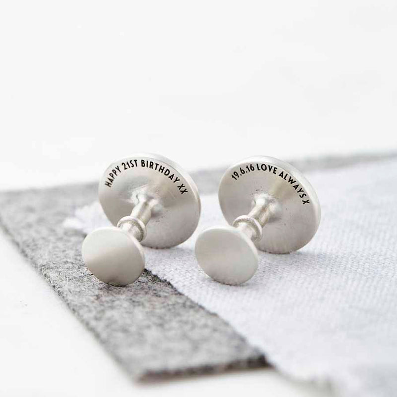 Personalised Solid Silver Entwined Monogram Cufflinks