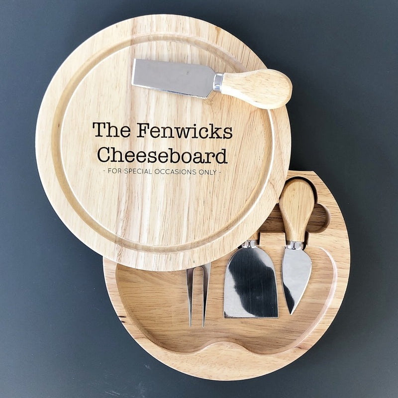 Personalised Cheese Board And Knife Set