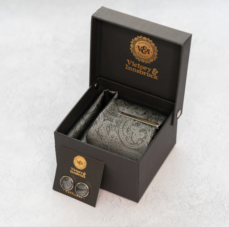 Beautiful Paisley Tie and Sock Gift Sets (Available in multiple colours)