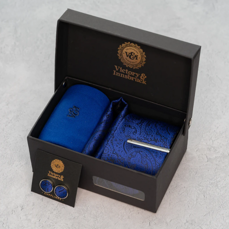 Beautiful Paisley Tie and Sock Gift Sets (Available in multiple colours)