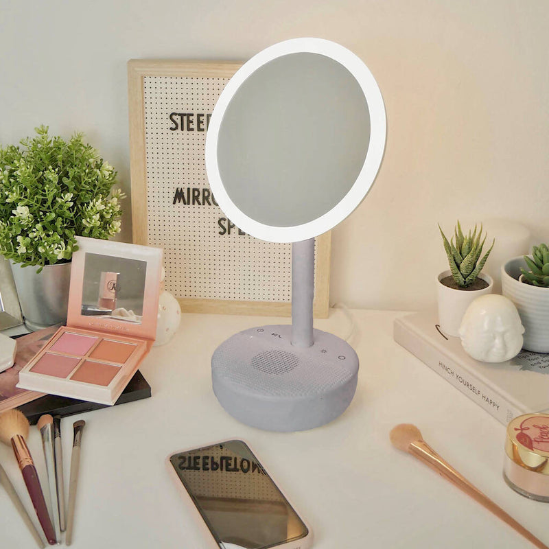 Halo Makeup Mirror And Bluetooth Speaker