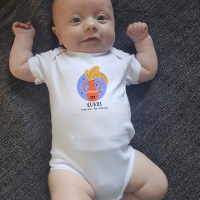 Personalised Zodiac Babygrow With Every Star Sign