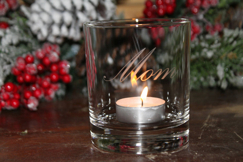 Etched Candle Holder