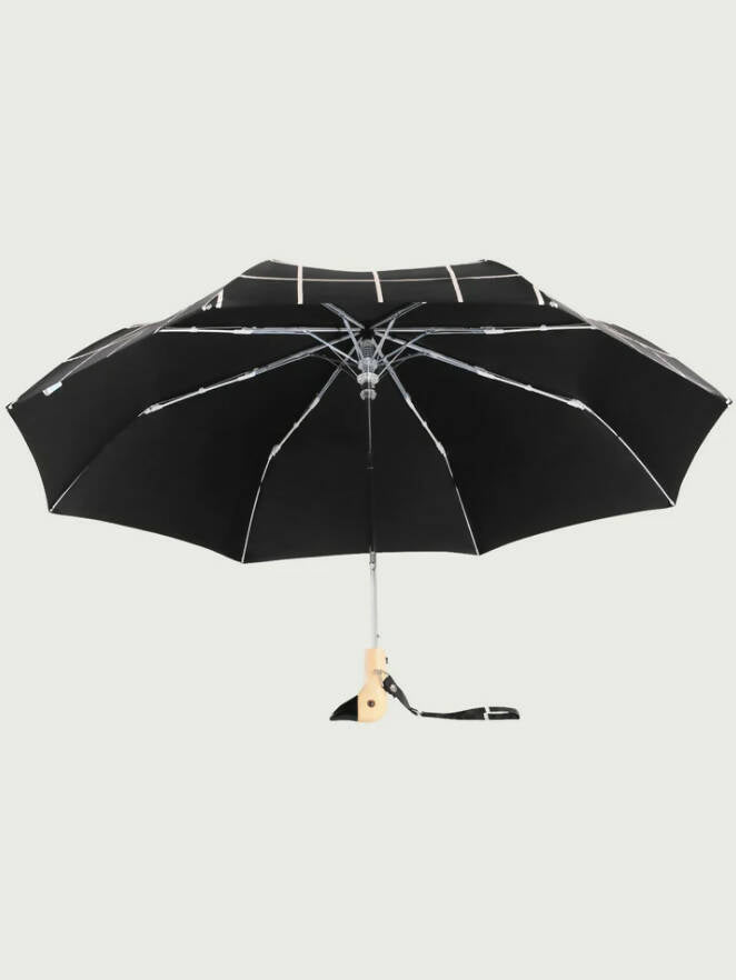 Black Grid Eco-Friendly Umbrella