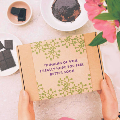 Get Well Soon Organic Vegan Chocolatey Pamper Letterbox Gift