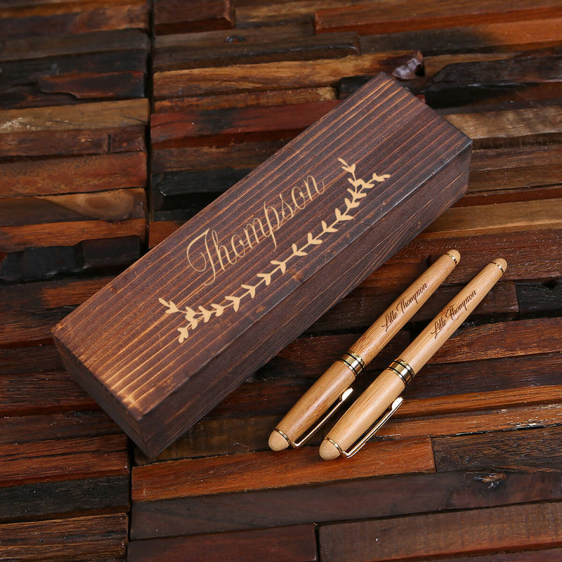 Executive Wood Capped Pen Set With Keepsake Box