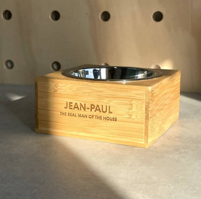 Personalised Wooden Animal Bowl Holders