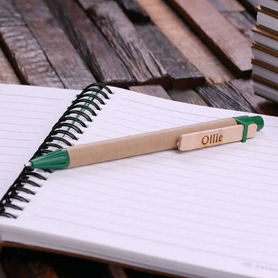 Customised Eco-Friendly 70-Page Kraft Paper Notebook & Pen