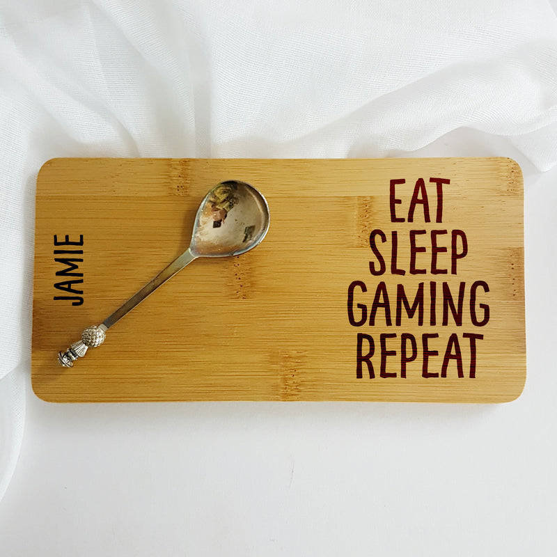 Personalised Eat Sleep Gaming Repeat Coaster