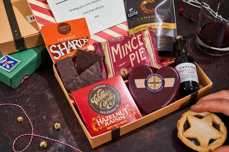 Christmas Cheese, Port and Mince Pie Letter Box Hamper
