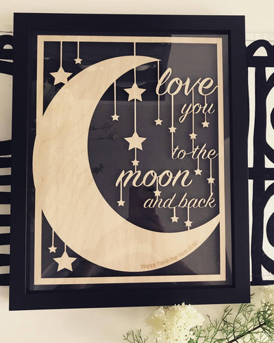 Love you to the Moon Frame
