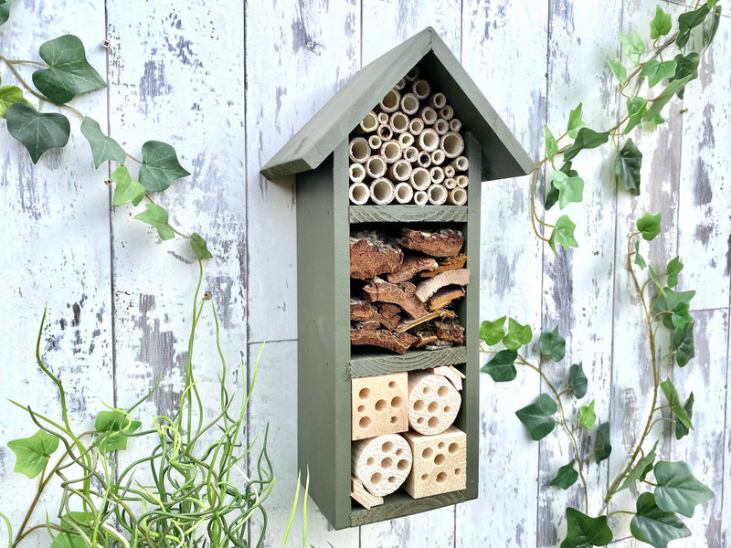 Three Tier Bee and Insect Hotel. Can be personalised.