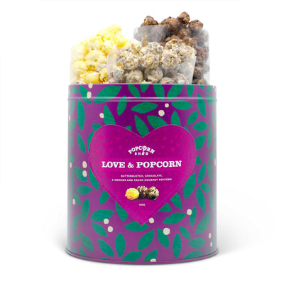 Love and Gourmet Popcorn Gift Tin