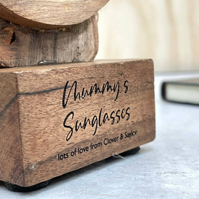 Personalised Wooden Glasses Holder