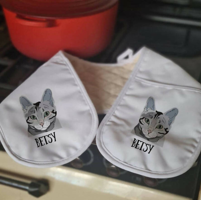 Personalised Pair Of Pet Oven Gloves