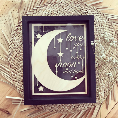 Love you to the Moon Frame