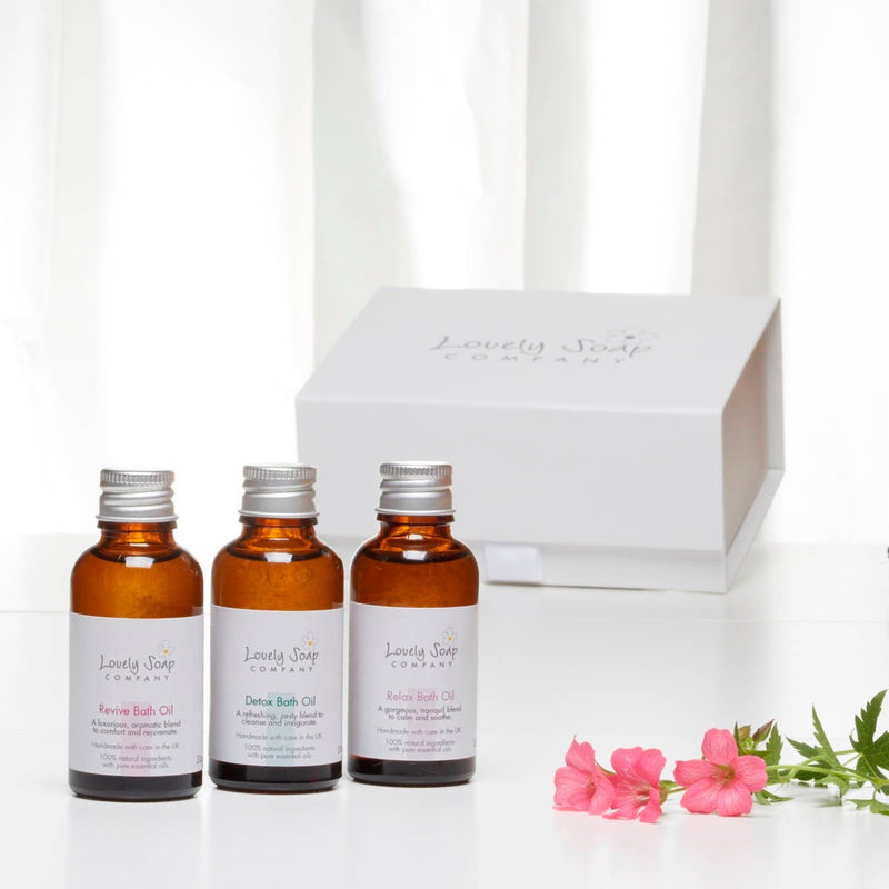 Bath Oil Gift Set - Aromatherapy Bath Oils - Self Care Gift