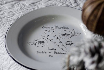 Personalised Enamel Christmas Plate