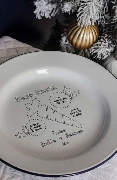 Personalised Enamel Christmas Plate