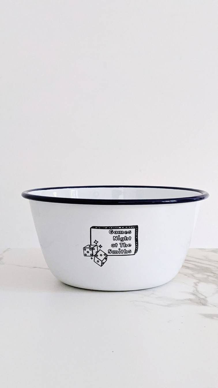 Personalised Games Night Snack Bowl